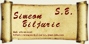 Simeon Biljurić vizit kartica